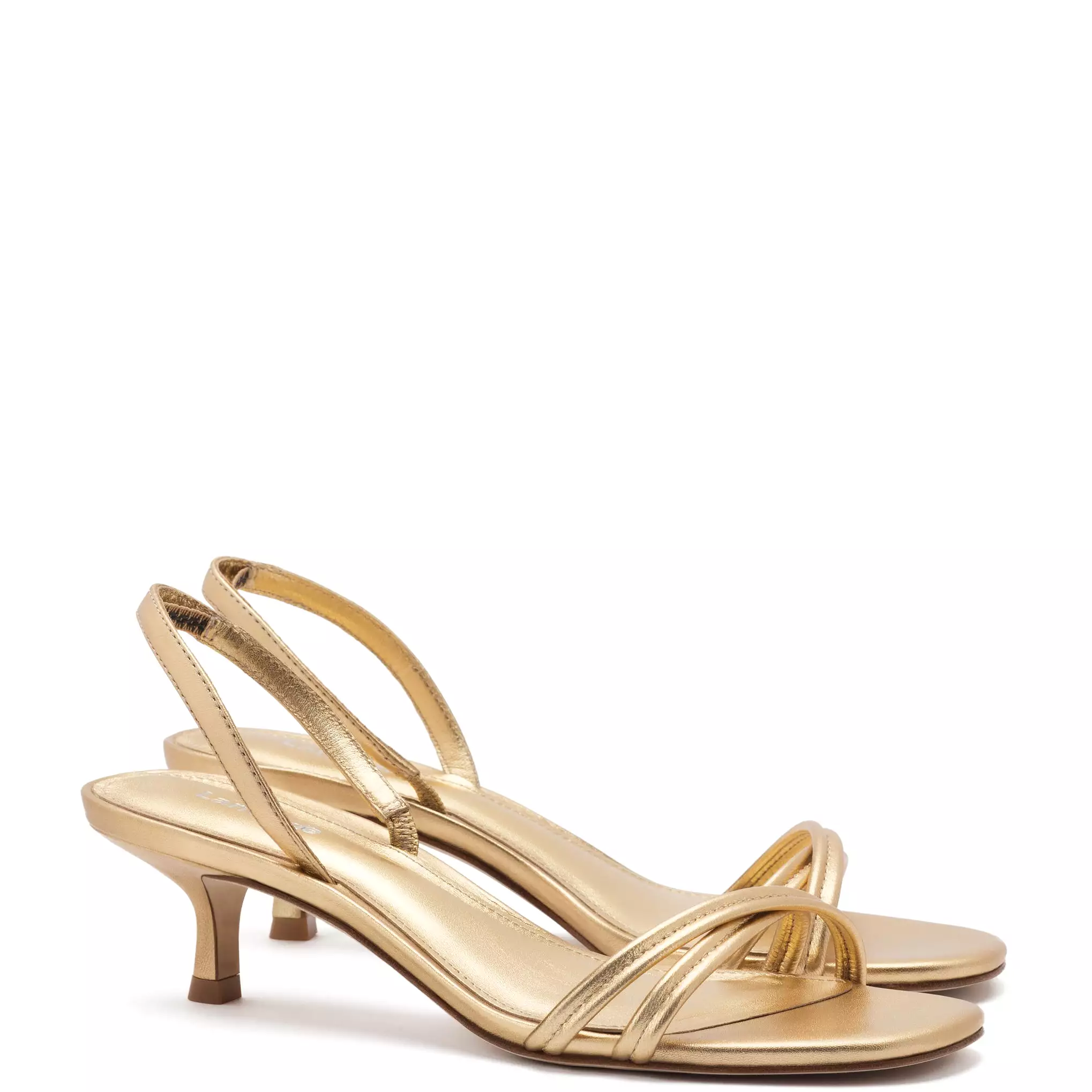 Mini Annie Sandal In Gold Metallic Leather