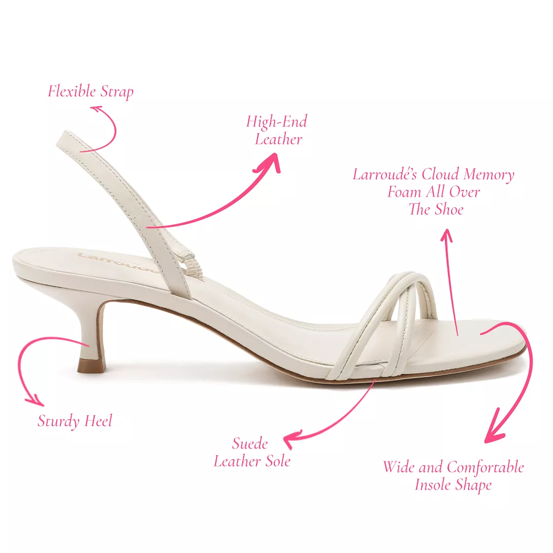 Mini Annie Sandal In Ivory Leather