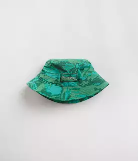 Patagonia Wavefarer Bucket Hat - Water People Banner: Cliffs and Waves Conifer Green