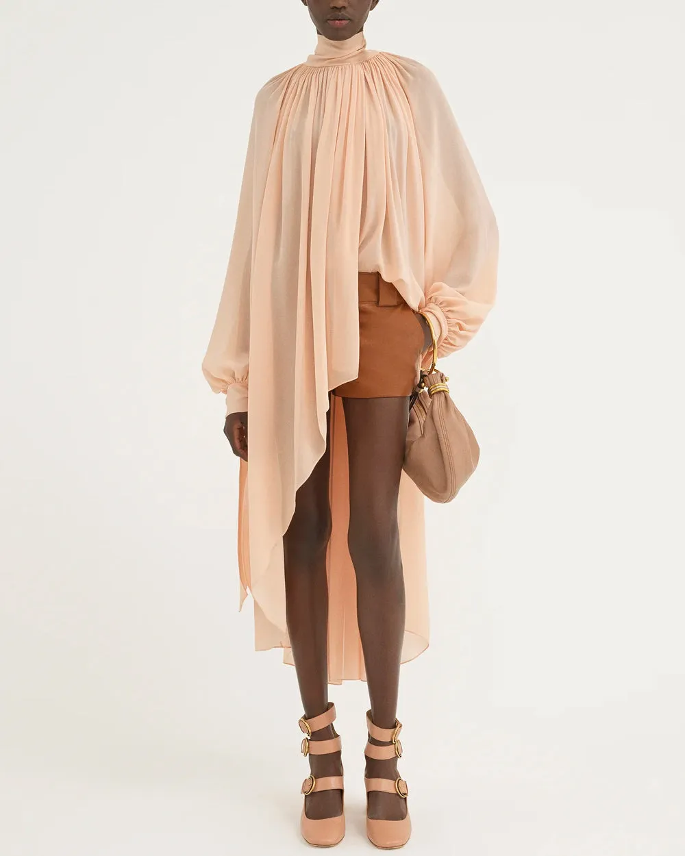 Pearl Blush High Neck Dress