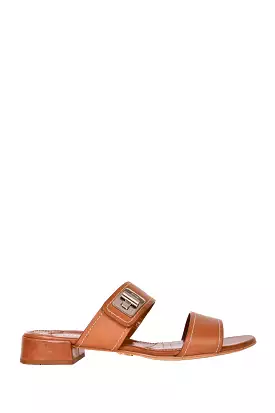 Prada Brown Leather Buckle Detail Sandals Size 37