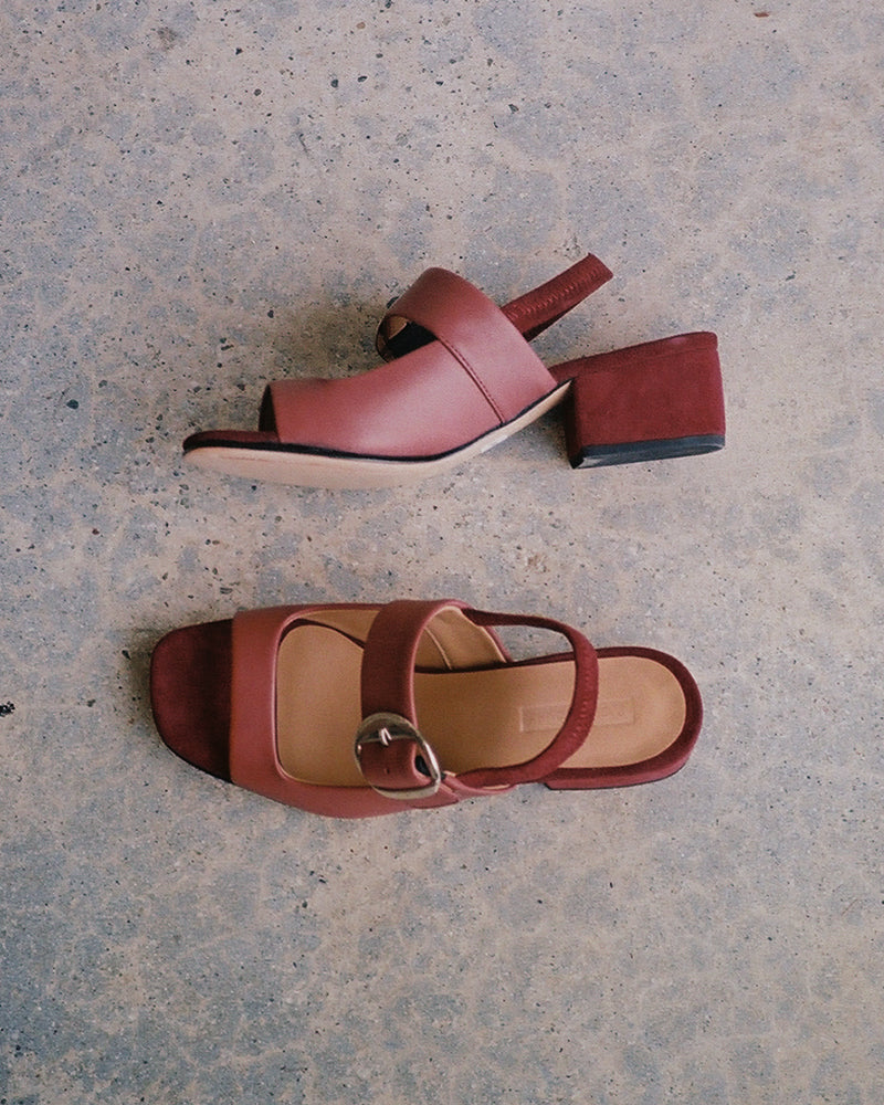 Rachel Comey Tilt Sandal Burgundy- LAST PAIR