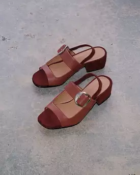 Rachel Comey Tilt Sandal Burgundy- LAST PAIR