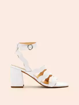 Rimini White Patent Heel