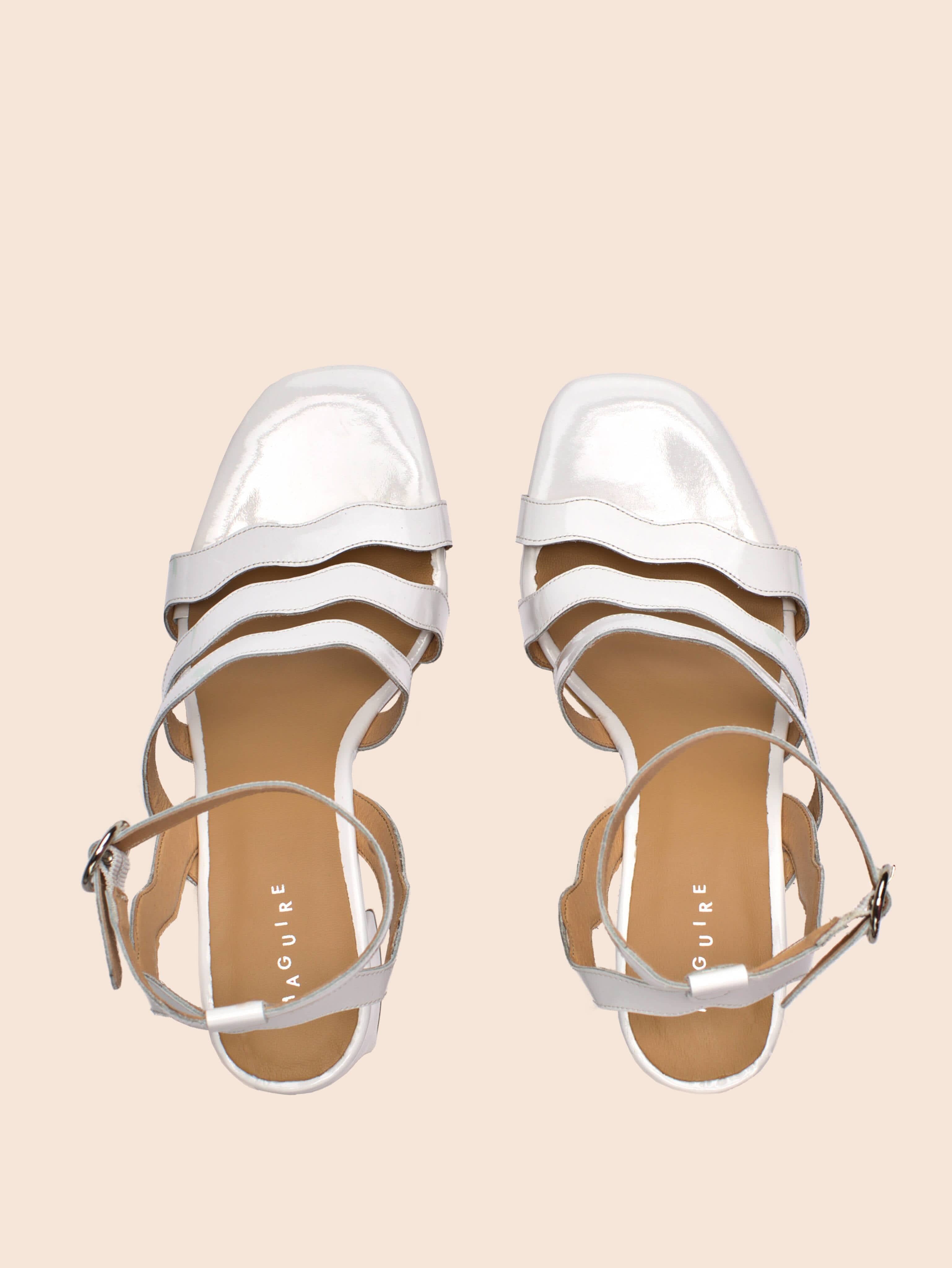 Rimini White Patent Heel