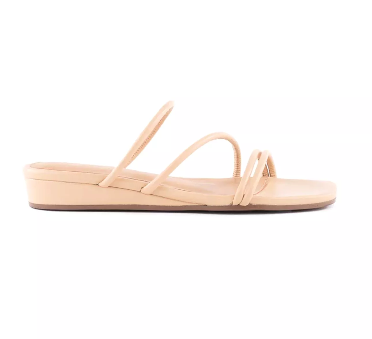 Rock Nude Leather Flat Sandal