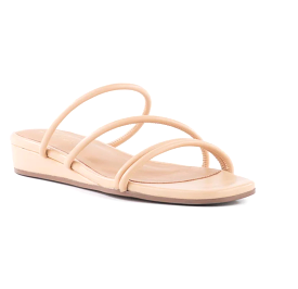 Rock Nude Leather Flat Sandal