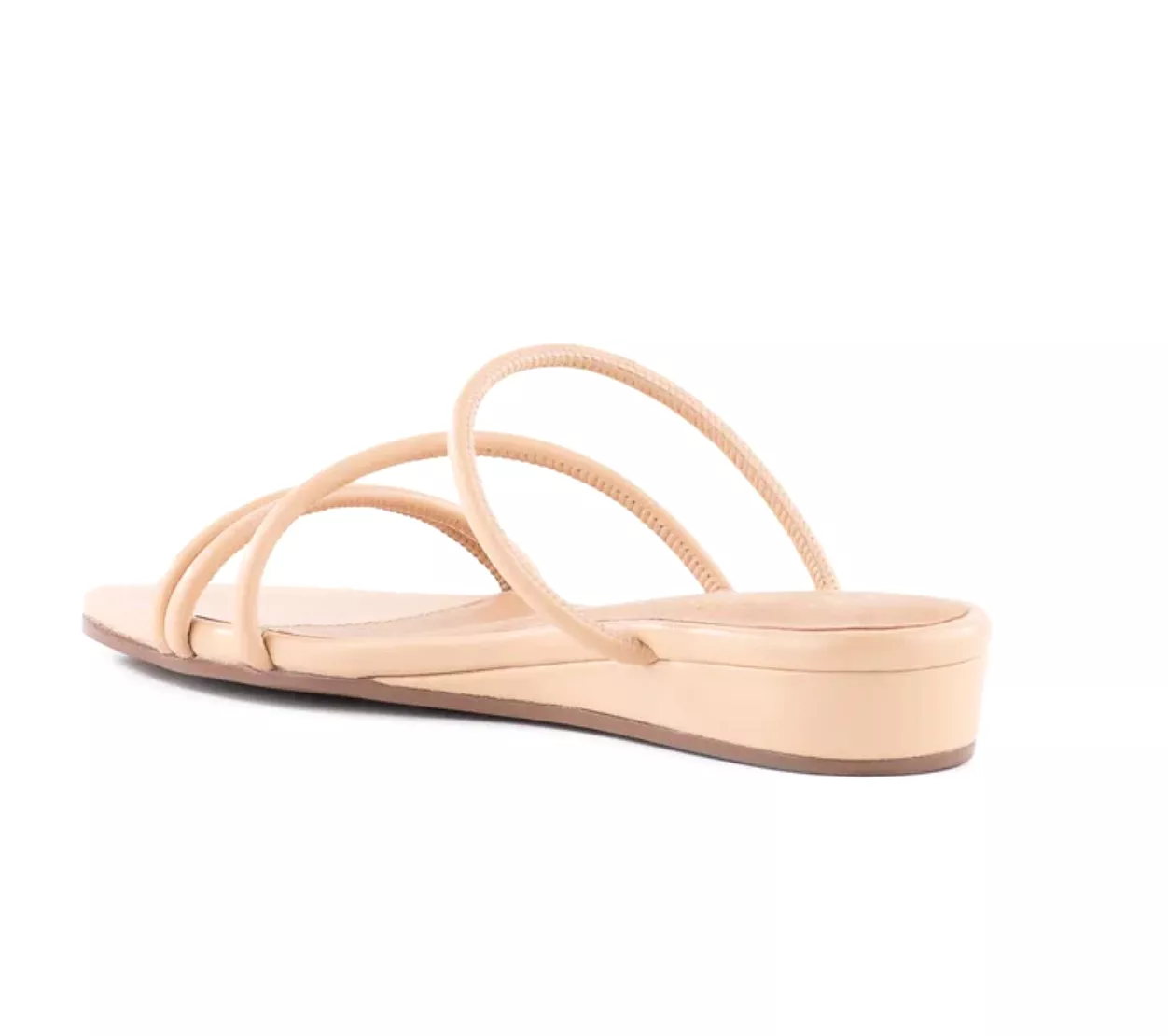 Rock Nude Leather Flat Sandal