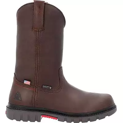 Rocky Men's Worksmart USA 11 WP Slip Resist Work Boot -Brown- RKK0453