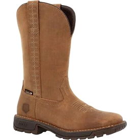 Rocky Women's Legacy 11 Square Toe WP Western Work Boot -Brown- RKW0416