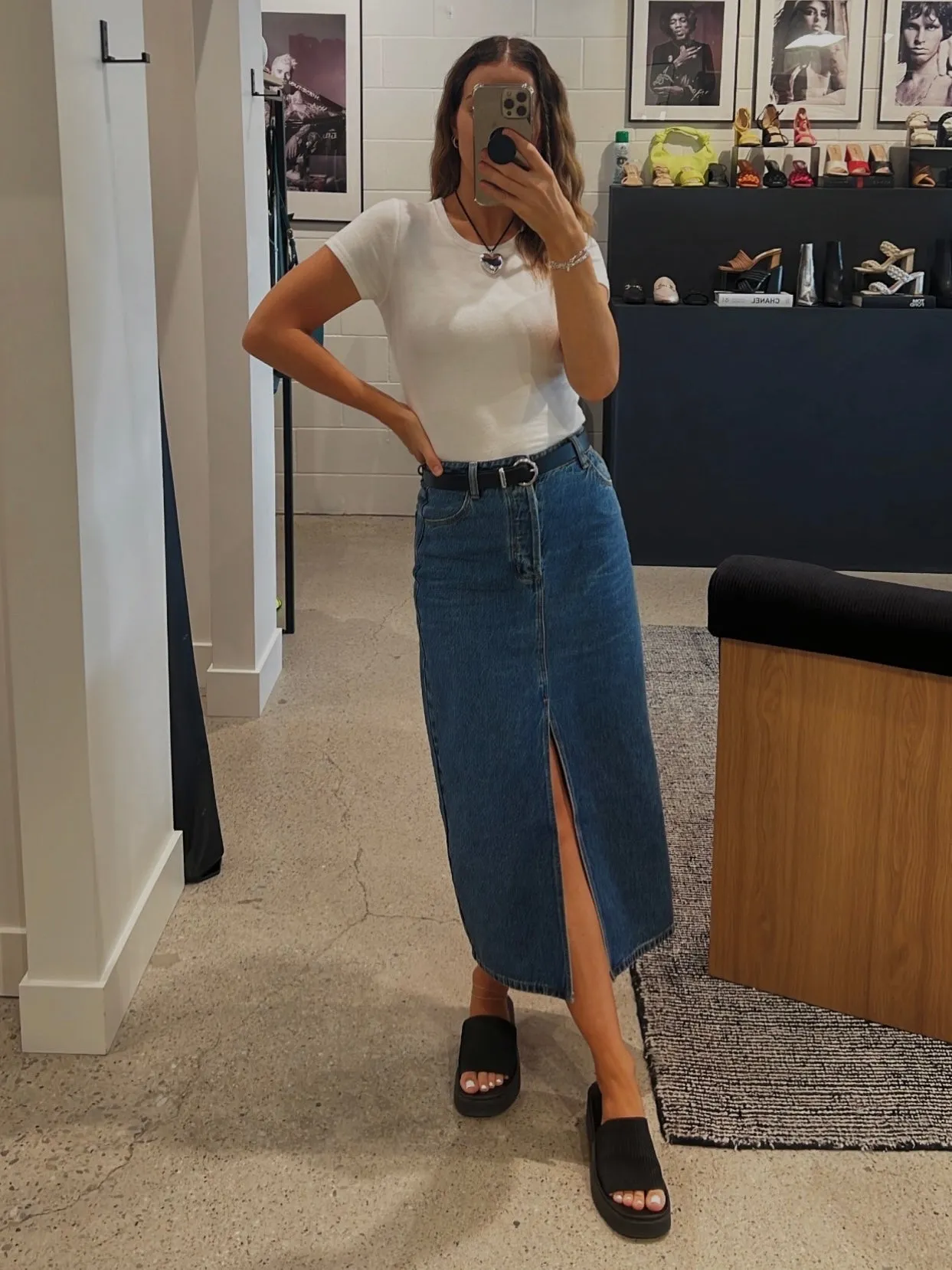 ROLLA'S Chicago Denim Maxi Skirt