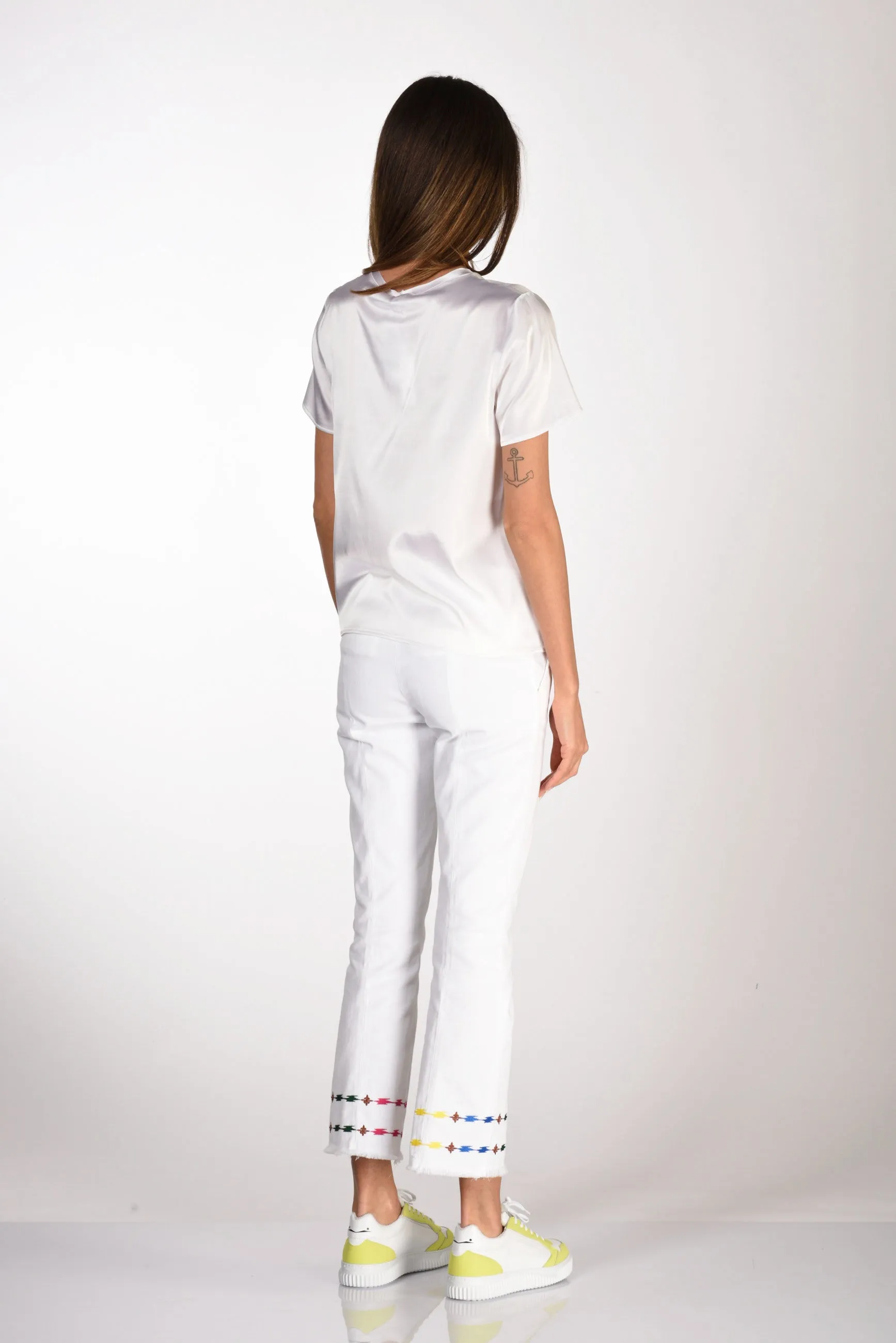 Shirt C Zero Tshirt Seta Bianco Donna