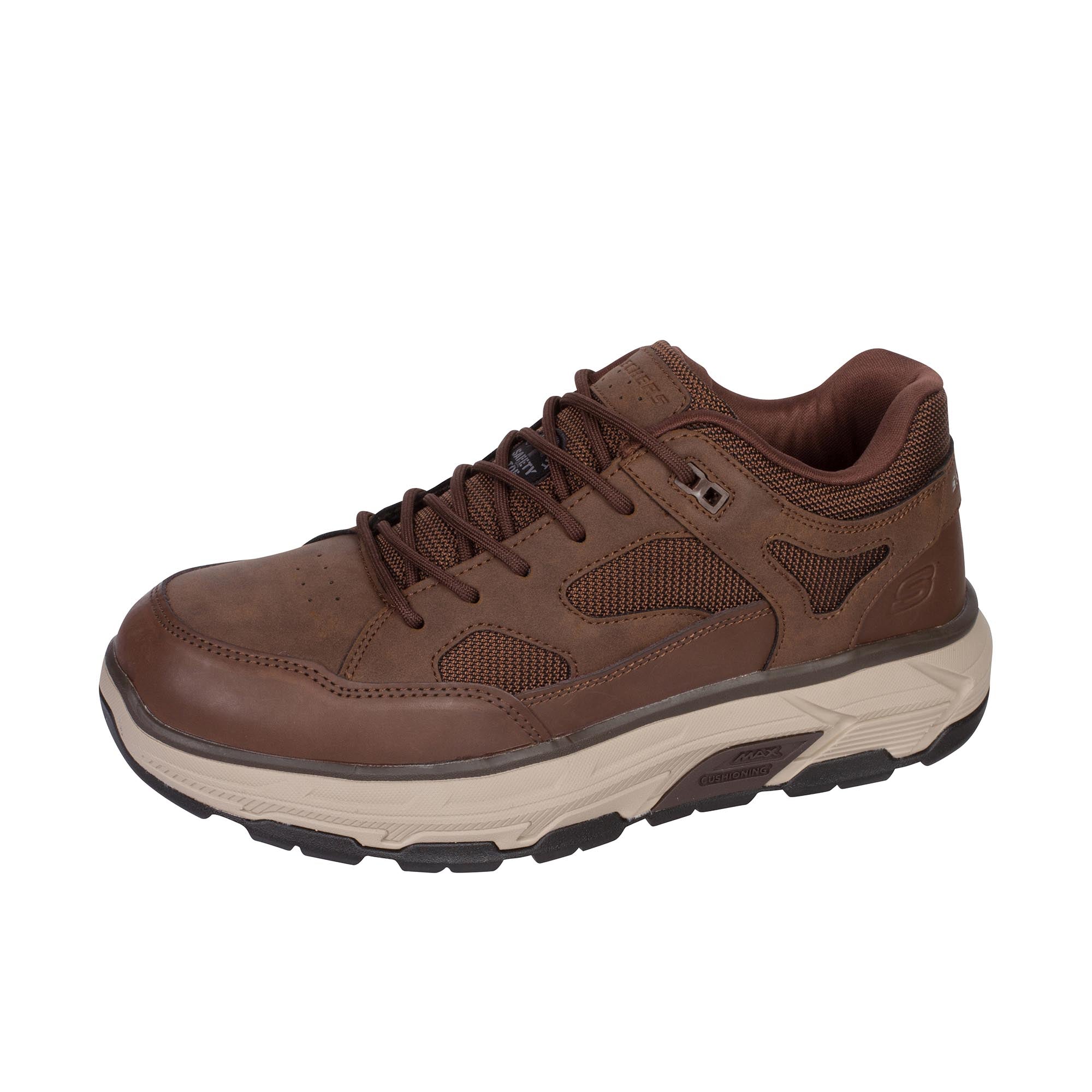 Skechers Max Stout Casual Hiker Steel Toe Brown