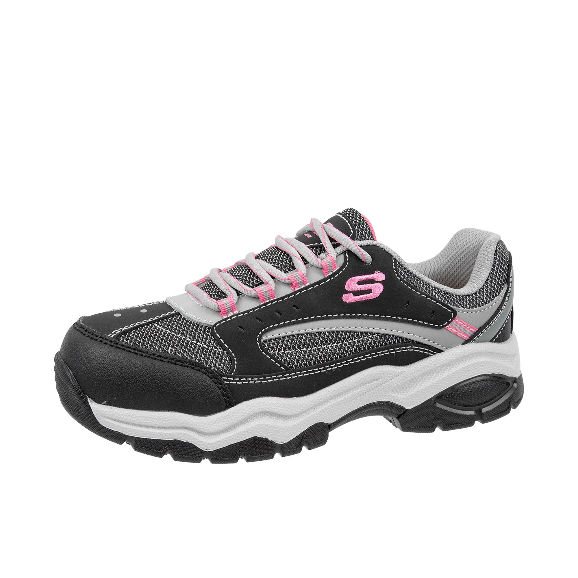 Skechers Womens Biscoe Steel Toe Black/Grey