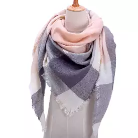 spring winter women scarf plaid warm cashmere scarves shawls luxury brand neck bandana  pashmina lady wrap