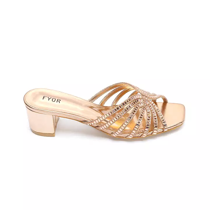 Square Diamante Heeled Sandal HL 122