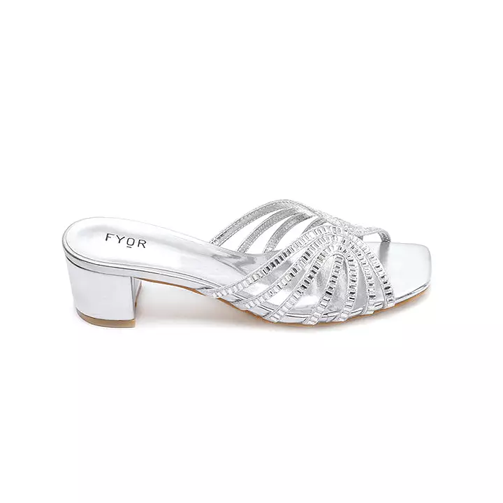 Square Diamante Heeled Sandal HL 122