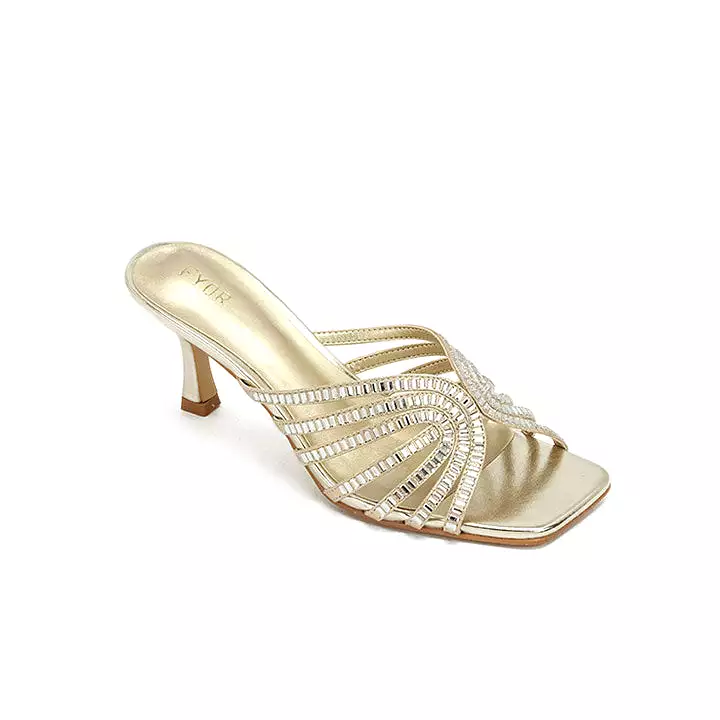 Square Diamante Heeled Sandal HL 170