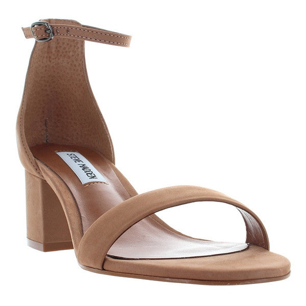 Steve Madden Irenee - Tan Nubuck Mid-Heel Sandal