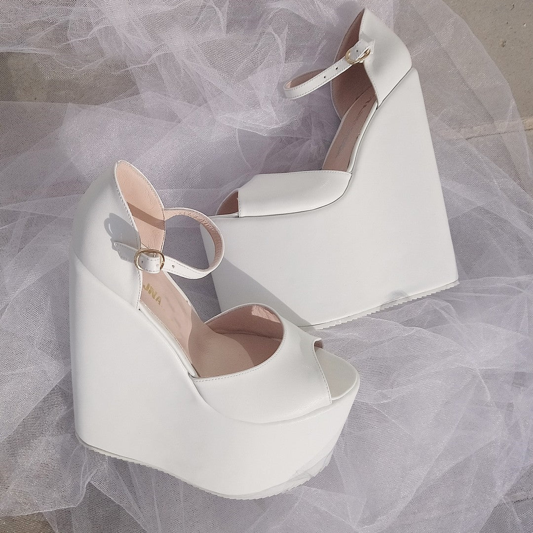 Super High Heel Wedding Shoes Wedges