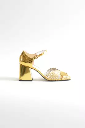 Suzanne Rae 70's Strappy Sandal Gold