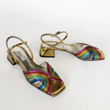 Suzanne Rae Low 70's Sandal Rainbow