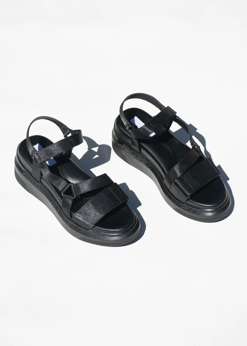 Suzanne Rae Velcro Sandal Black