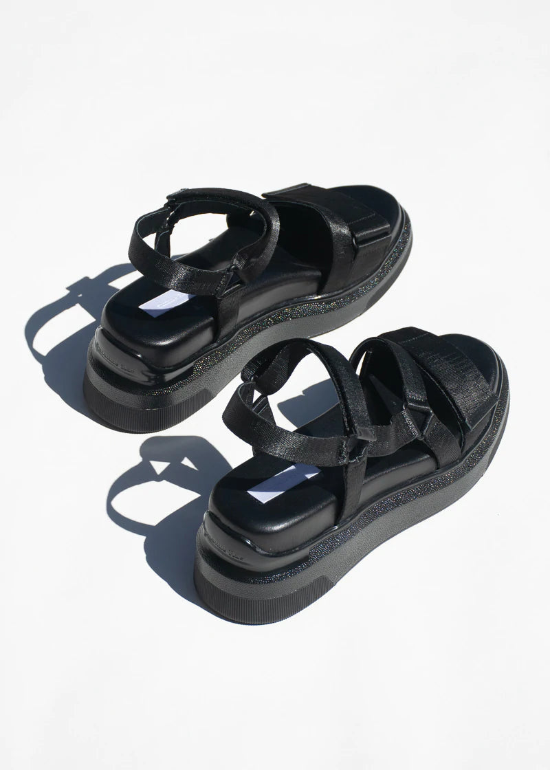 Suzanne Rae Velcro Sandal Black