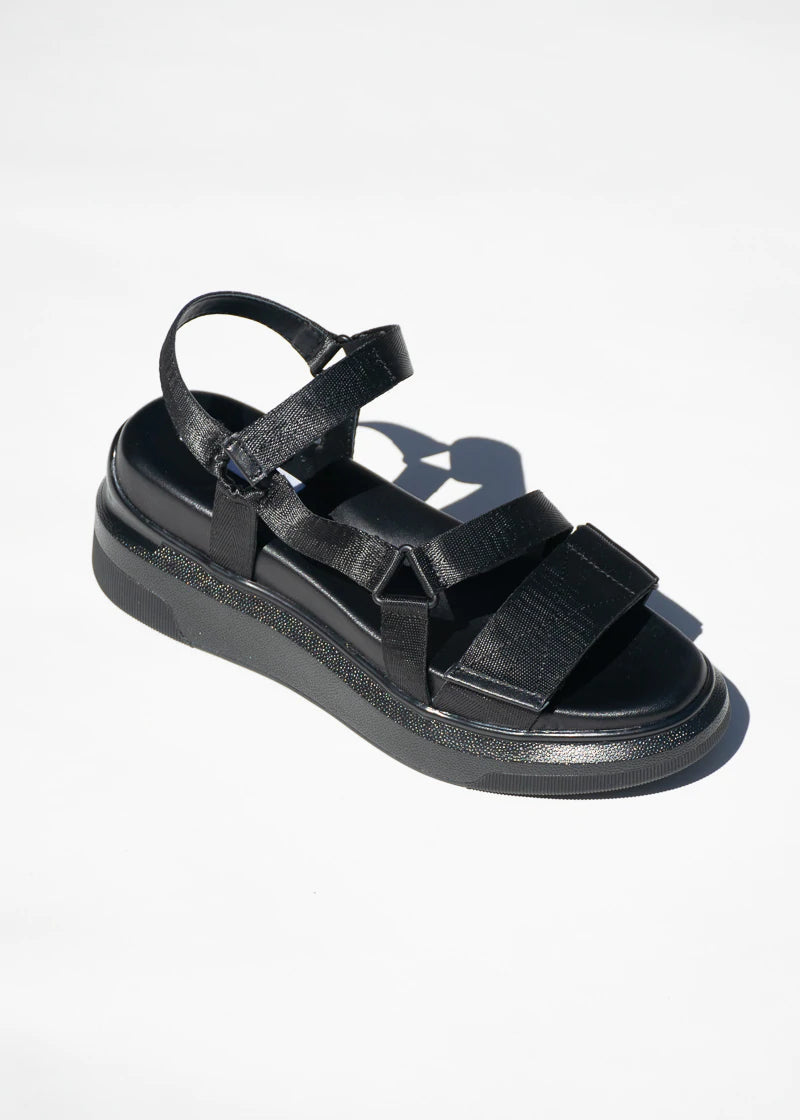 Suzanne Rae Velcro Sandal Black