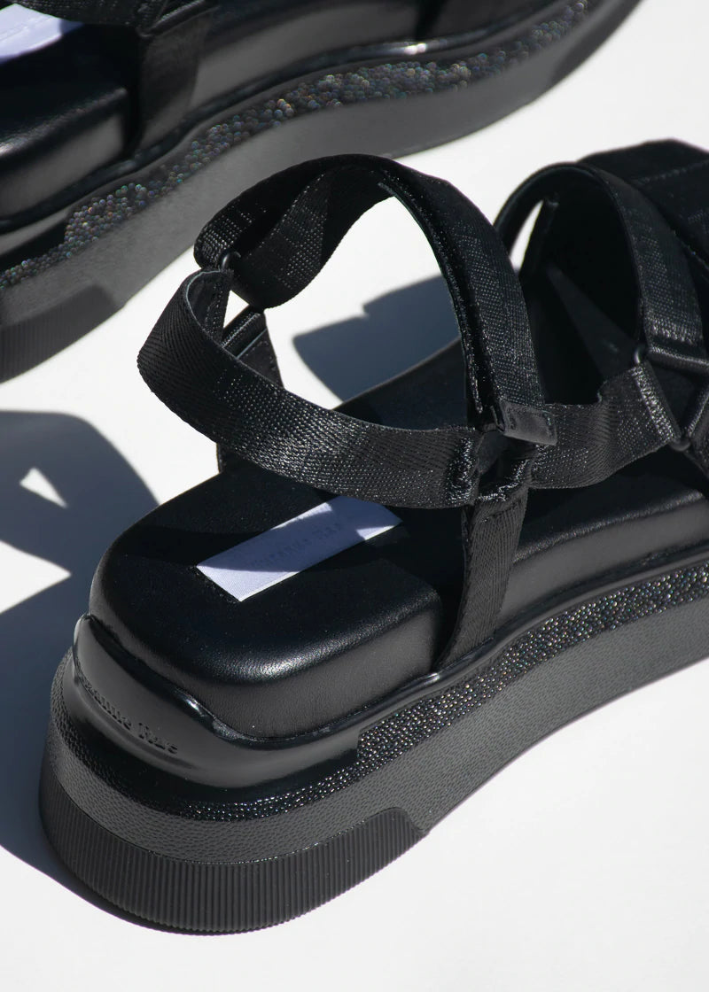 Suzanne Rae Velcro Sandal Black