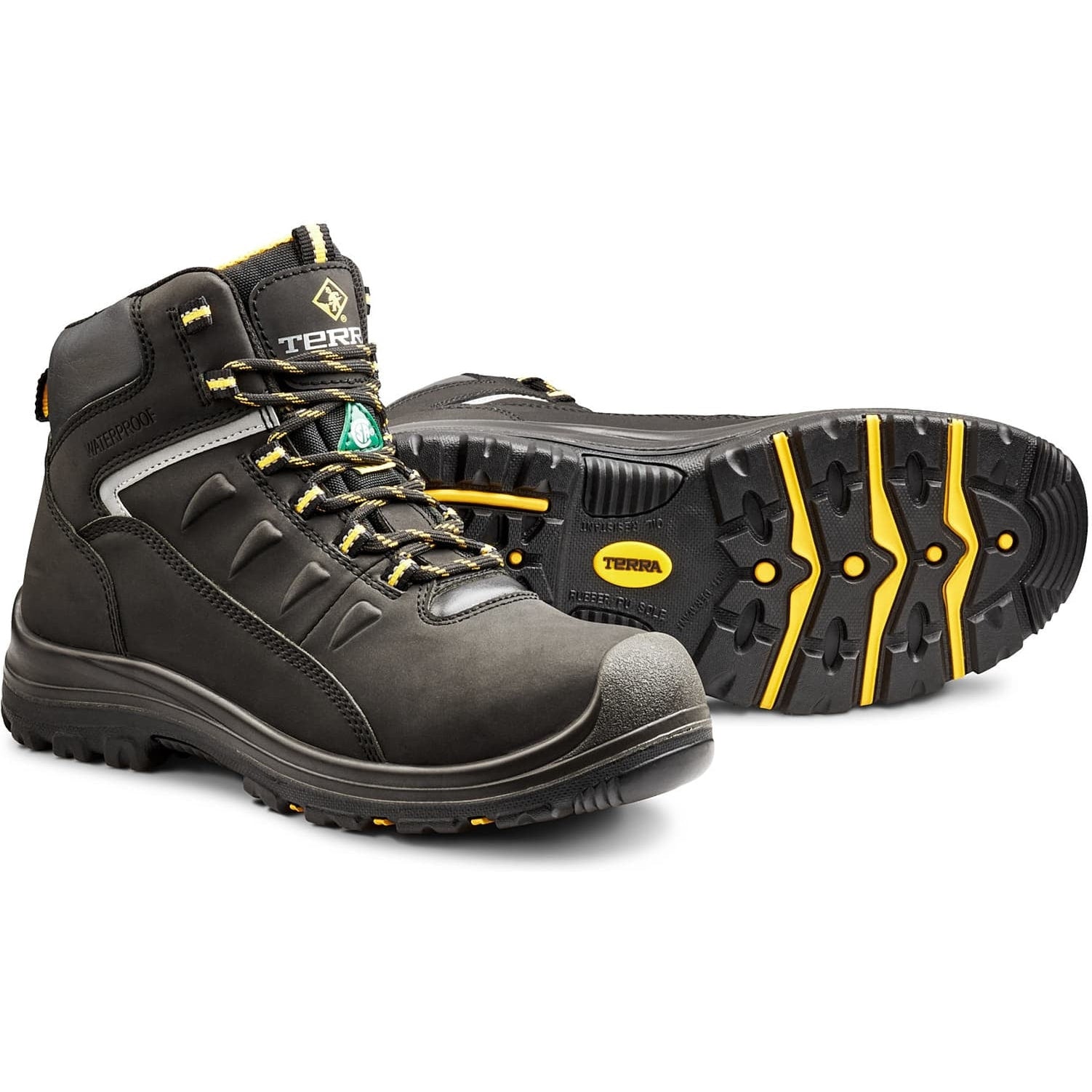 Terra Men's Findlay 6 Comp Toe WP Safety Work Boot -Black- R5205B