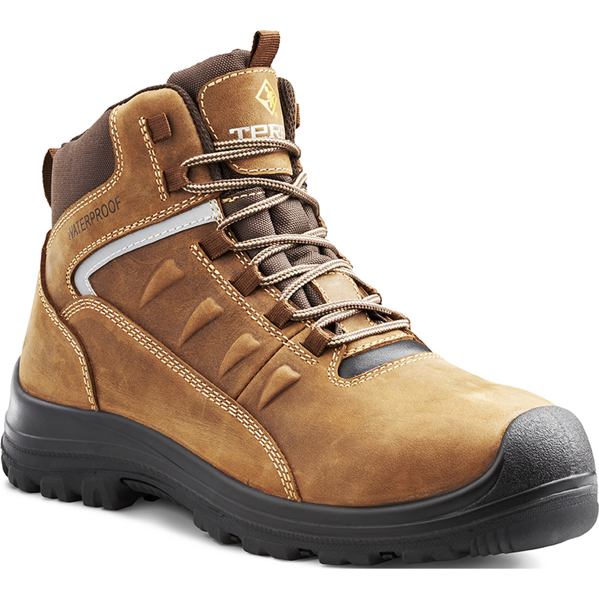 Terra Men's Findlay 6 Soft Toe WP Work Boot -Brown- 4NS7BN