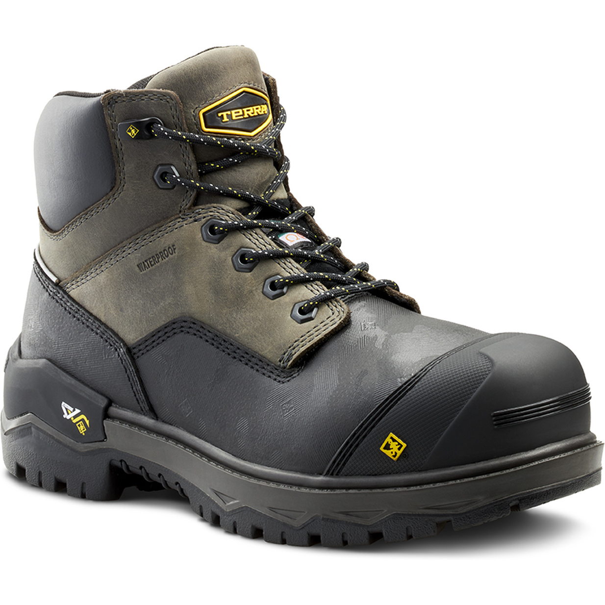 Terra Men's Gantry 6 Nano Comp Toe  WP Work Boot -Gray- 4T8VGY