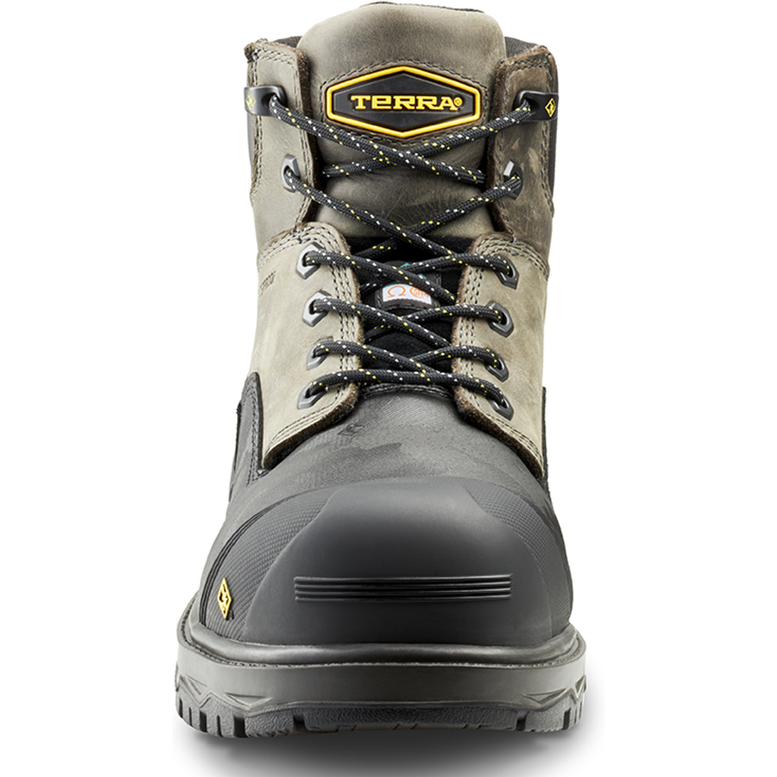 Terra Men's Gantry 6 Nano Comp Toe  WP Work Boot -Gray- 4T8VGY