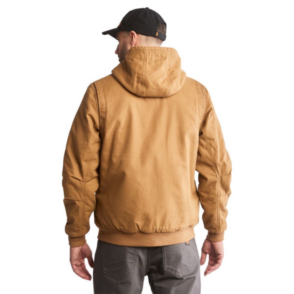 Timberland PRO Men's Gritman Lined Canvas Hooded Jacket - Dark Wheat TB0A1VB4D02