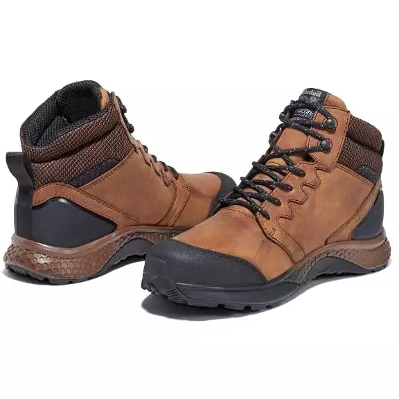 Timberland Pro Men's Reaxion Soft Toe WP Work Boot- Brown- TB1A27BG214