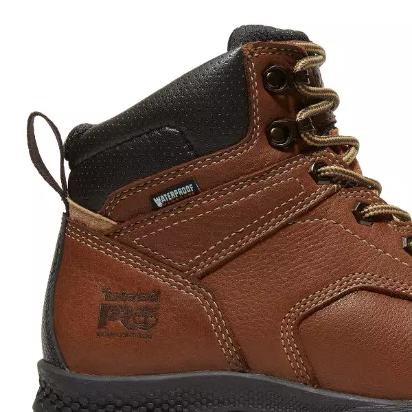 Timberland Pro Women's Titan EV 6 Comp Toe WP Work Boot - Brown - TB0A5P1A214