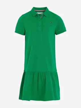 Tommy Hilfiger Girls Essential Polo Dress in Green