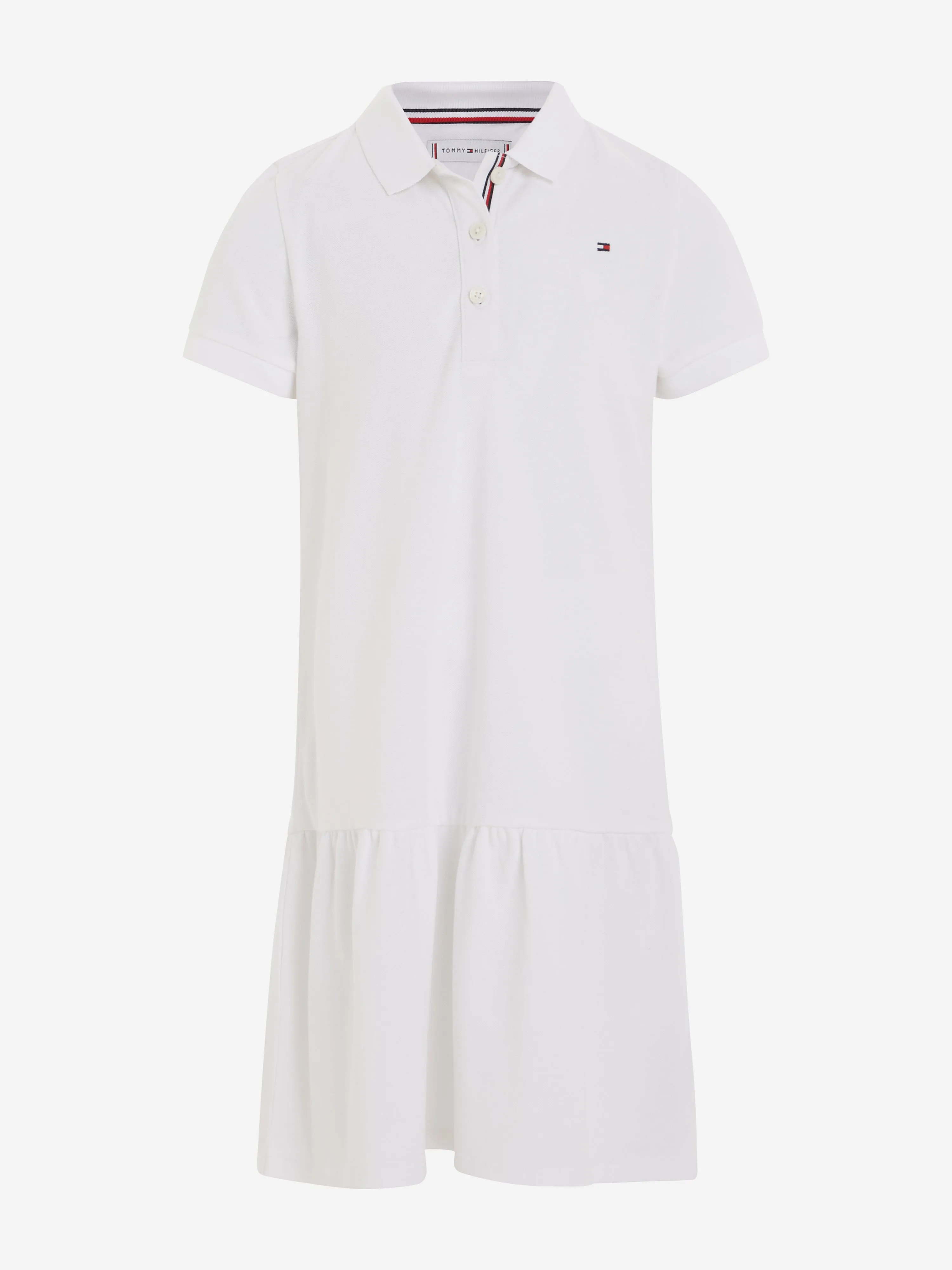 Tommy Hilfiger Girls Essential Polo Dress in White