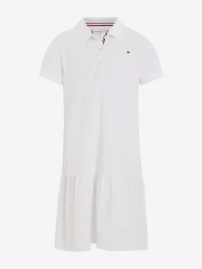 Tommy Hilfiger Girls Essential Polo Dress in White