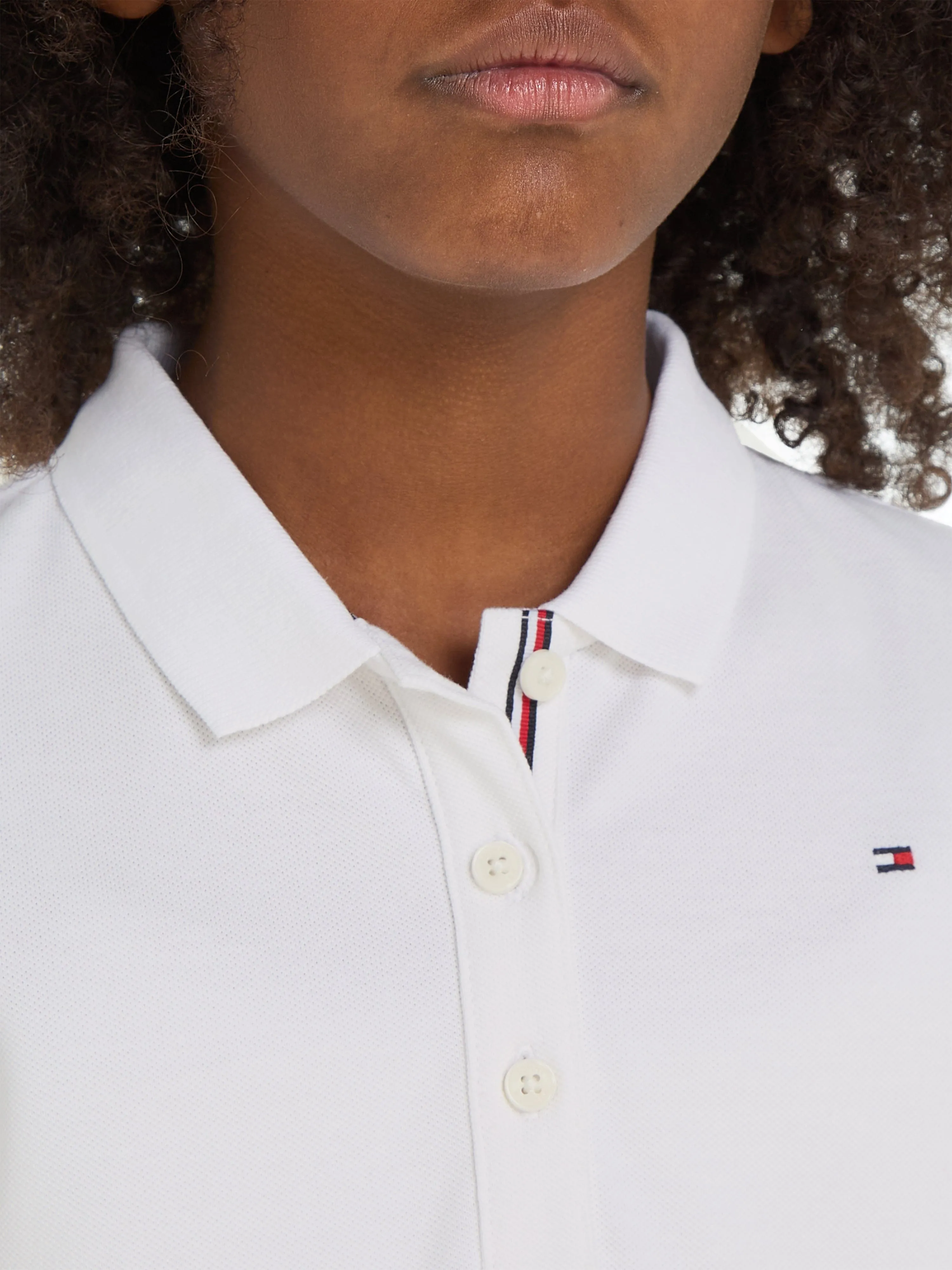 Tommy Hilfiger Girls Essential Polo Dress in White