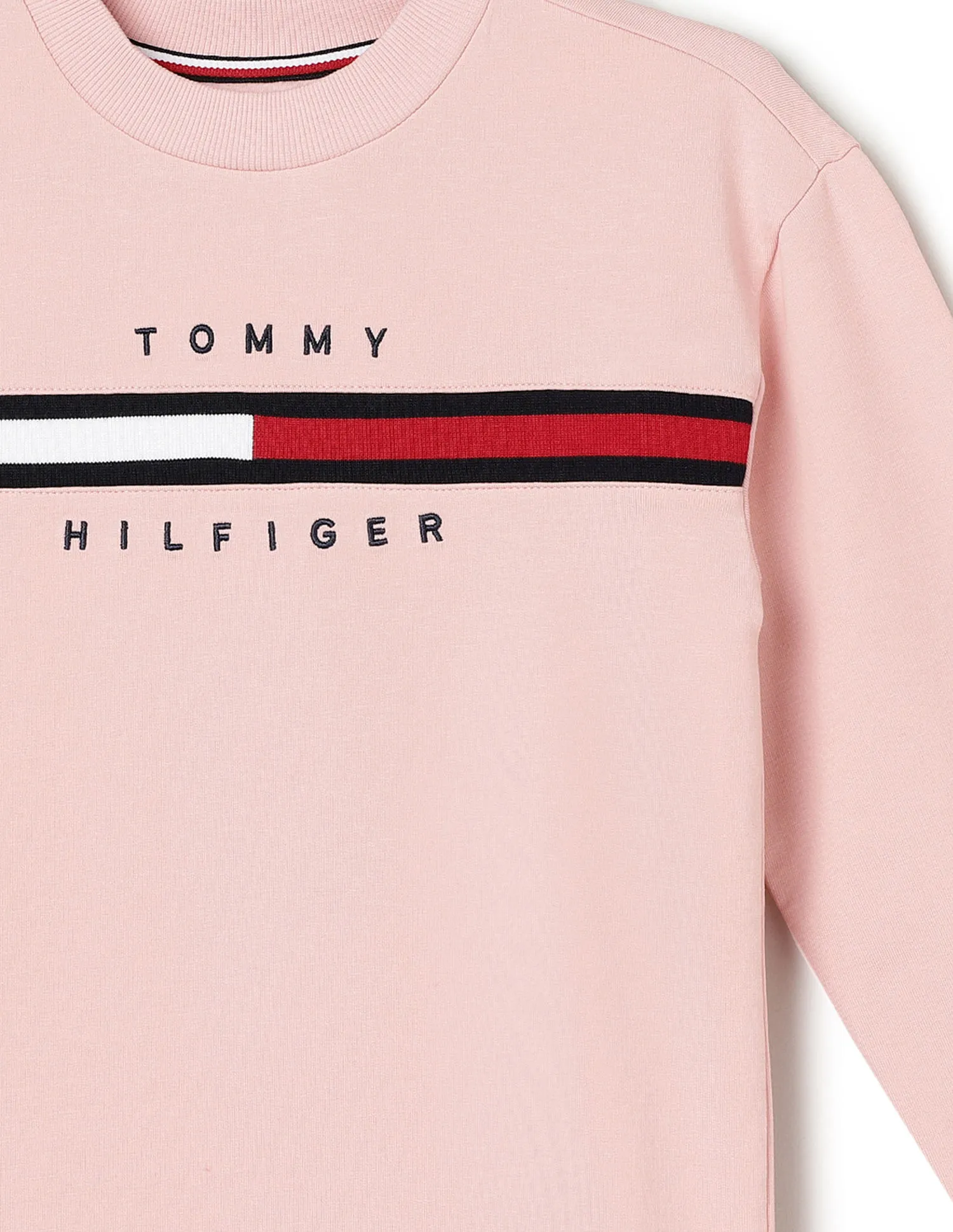 Tommy Hilfiger Girls Ribcord Insert Crewneck Dress