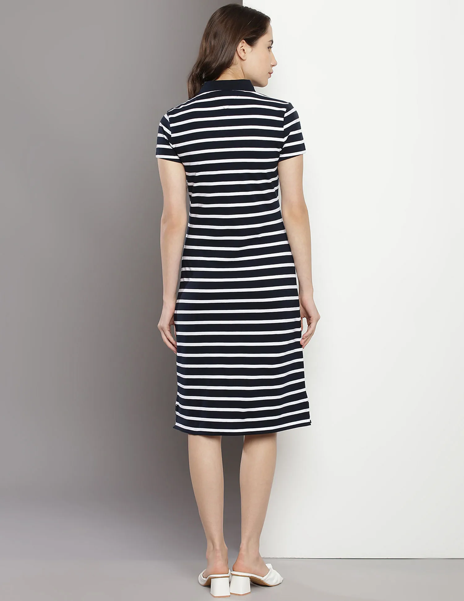 Tommy Hilfiger Horizontal Stripe Pique Polo Dress