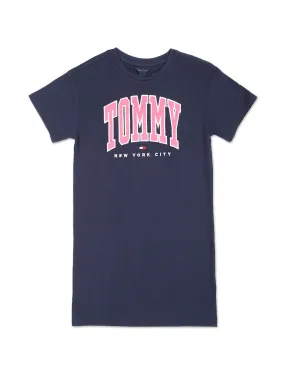 Tommy Hilfiger Kids Appliqued Varsity T-Shirt Dress