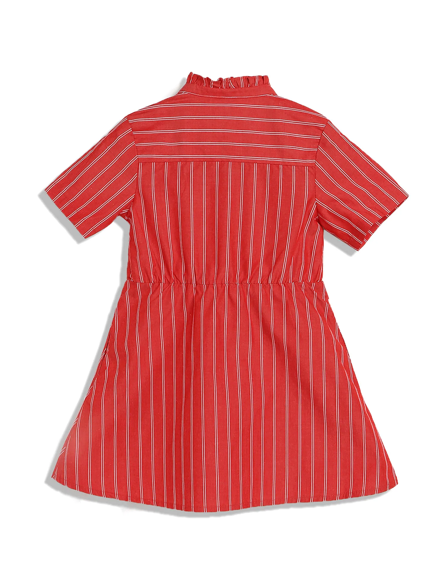 Tommy Hilfiger Kids Girls Vertical Stripe Shirt Dress