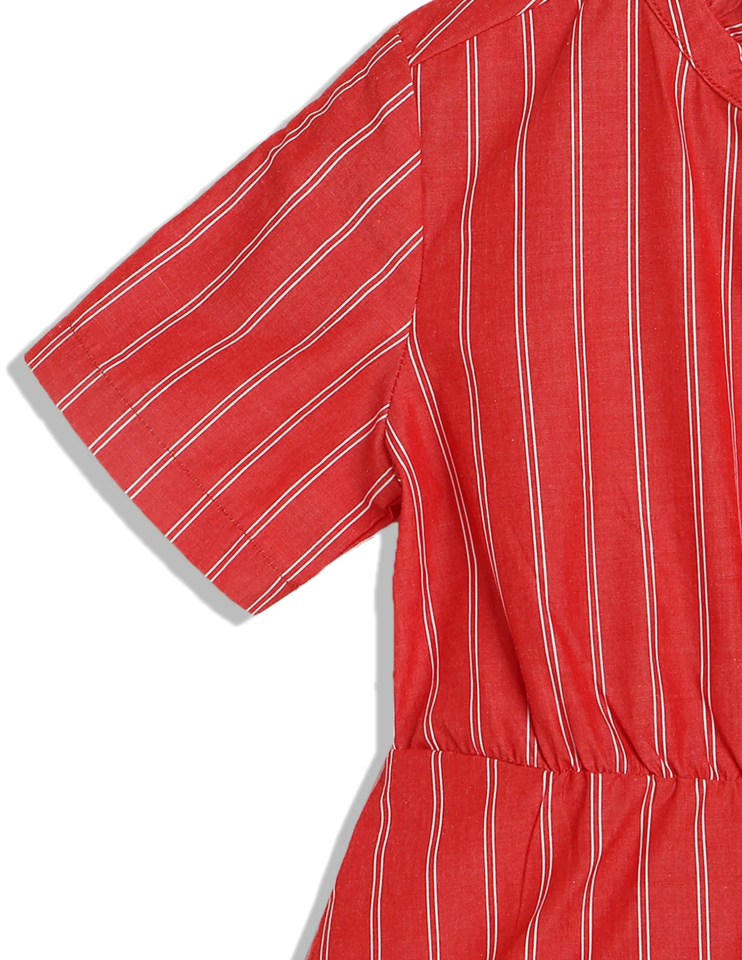 Tommy Hilfiger Kids Girls Vertical Stripe Shirt Dress