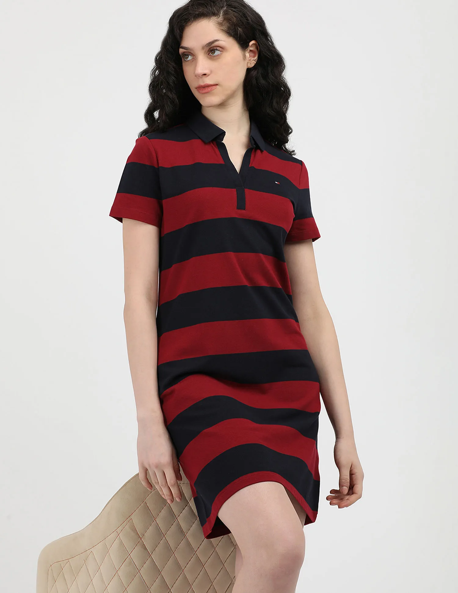 Tommy Hilfiger Rugby Split Neck Polo Dress