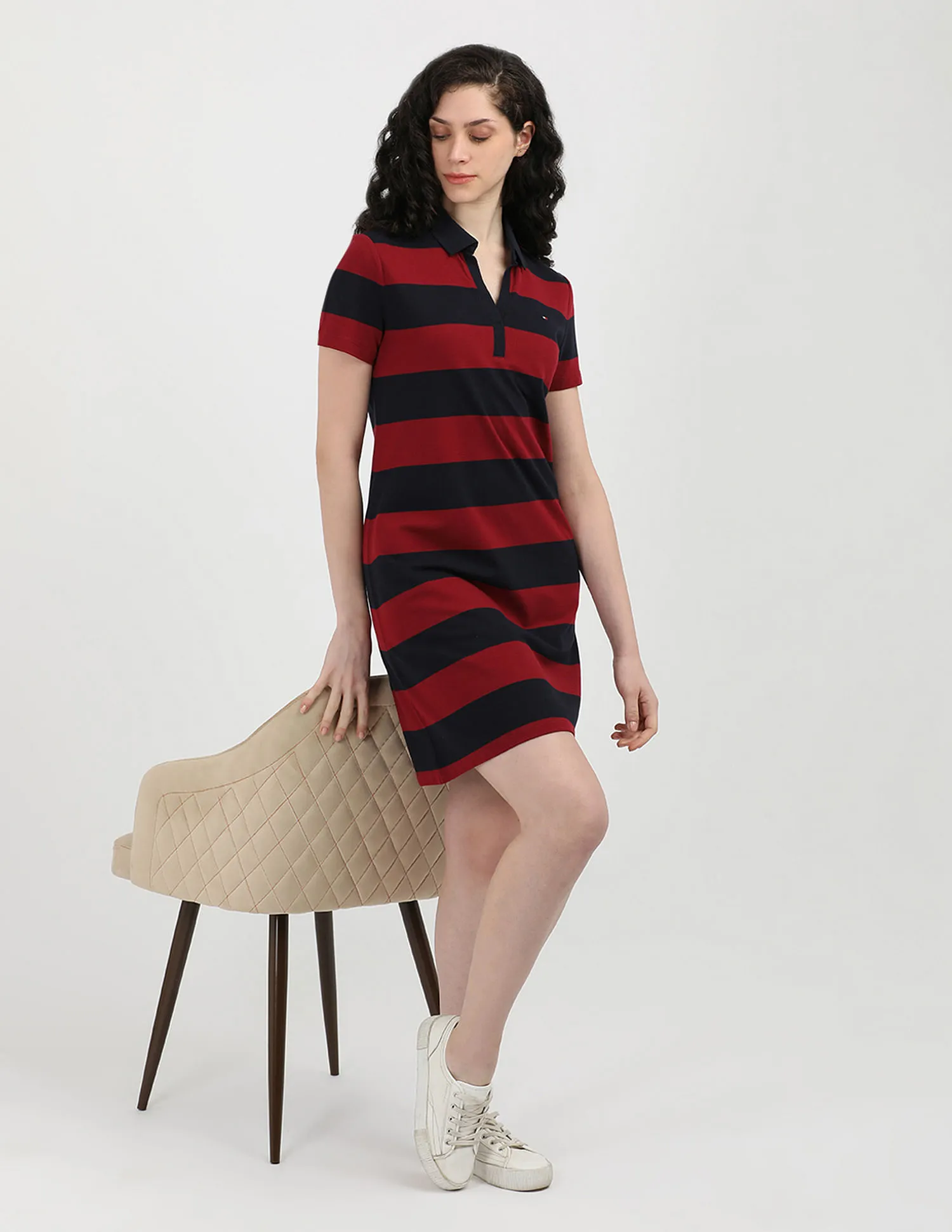 Tommy Hilfiger Rugby Split Neck Polo Dress