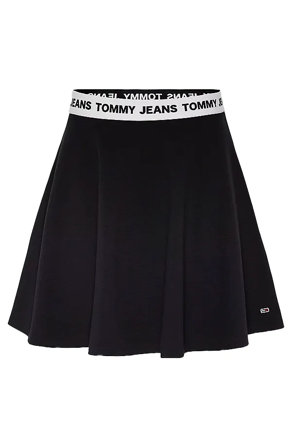 Tommy Hilfiger Women Logo Skirt Fit And Flare Black