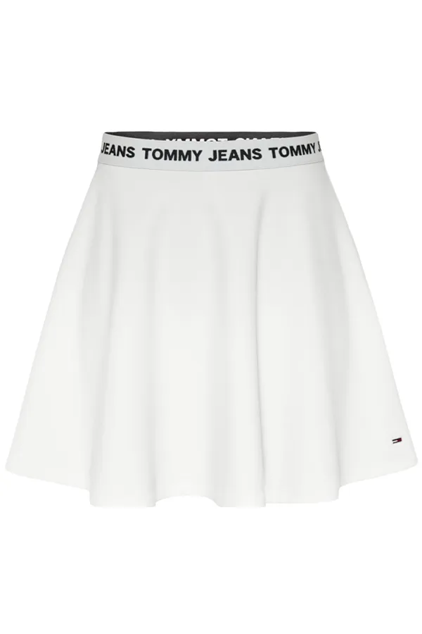 Tommy Hilfiger Women Logo Skirt Fit And Flare White